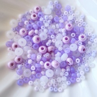 Бисер Preciosa Mix Violet White, 8 грамм