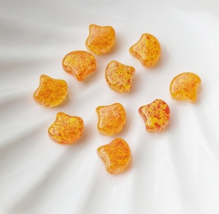 Бусины Ginko Гинко оранжевые 00030/24402 Confetti Splash Orange Yellow, 10шт