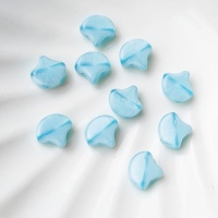 Бусины Гинко голубой опал Ginko 61300 Silk Blue Opal, 10шт