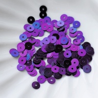 Пайетки фиолетовые Италия, M15, 4мм, 2 грамма