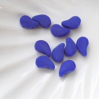 Бусины пейсли синие матовые PaisleyDuo 33050/84110 Opaque Blue Mat, 10шт