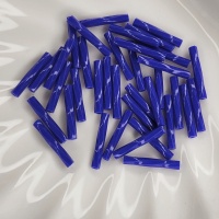 японский стеклярус Twist Beads 12 mm, Opaque Cobalt, 4 грамма