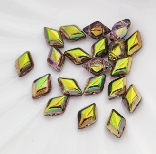 Бусины ромбовидные GemDuo 00030/95400 Magic Green, 20 шт