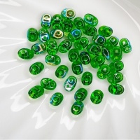 Бисер SuperDuo 50050/28701 Emerald AB 2,5*5мм, 3гр (38шт)