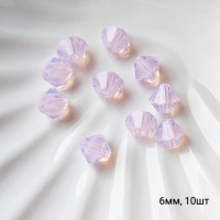 Биконусы Preciosa Rose Opal 6мм, 10шт Bicone beads