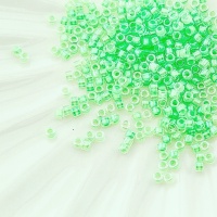 Японский бисер Miyuki Delica 11/0 DB2040 Светящийся мятно-зеленый Luminous Mint Green, 3гр