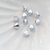 Биконусы Чехия серебро Preciosa Crystal Labrador Full 6мм, 10шт