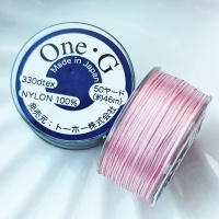 Нить для бисера Япония TOHO One-G Pink, розовая, 46 м, 1 катушка