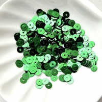 Пайетки Итальянские металлик зеленый, M29, 4мм, 2 грамма
