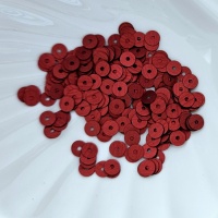 Пайетки Итальянские красные, O.9, 4мм, 2 грамма