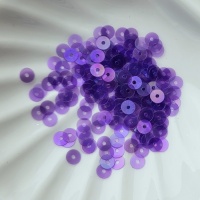 Пайетки Итальянские фиолетовые, I.10, 4мм, 2 грамма