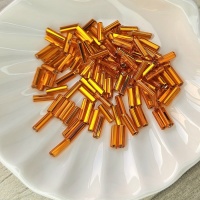 Стеклярус Чешский оранжевый Preciosa 97030 SH, 7мм, 5гр