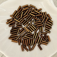 Стеклярус коричневый Preciosa 17110, 7мм, 5 грамм