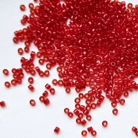Бисер японский мелкий рубиновый красный Toho Round 15/0, №5В, Siam Ruby, 4гр