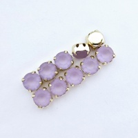 Шатоны Чешские Сиреневый в золоте Violet+Gold матовый, 8мм, 1шт