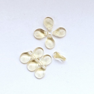 Чешские бусины Пипы светлый топаз Pip beads, 5*7мм, 10200 Light Topaz, 10шт