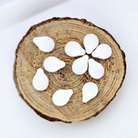Чешские бусины белые Pip beads, 5*7мм, 02010 Alabaster, 10шт