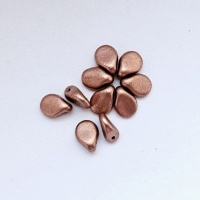 Чешские бусины Пип Pip beads, 5*7мм, 01770 Vintage Copper, 10шт