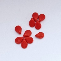 Чешские бусины Пип Pip beads, 5*7мм, 93180 Opaque Red, 10шт