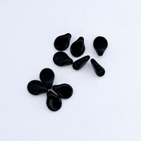 Чешские бусины черные Pip beads, 5*7мм, 23980 Jet, 10шт
