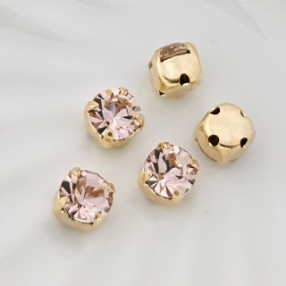 Шатон Винтажный розовый Vintage Rose+gold, 6мм, 1шт