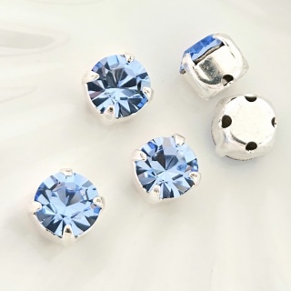 Шатон Чешский светлый сапфир Light Sapphire, 6мм, 1шт