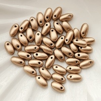 Бусины Чешские светло-золотые Ризо Rizo 6*2,5мм, 01710 Aztec Gold, 3гр (50шт)
