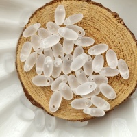 Бусины чешские Ризо Rizo 6*2,5мм, 03000/84110 Crystal Matted, 3гр (50шт)