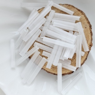 Стеклярус Чешский Preciosa Сатиновый Белый 05051, 15мм, 5гр