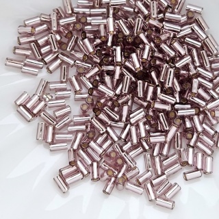 Стеклярус Япония Bugle Toho №26 Lt.Amethyst Silver-Lined, 3мм, 4гр
