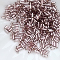 Стеклярус Япония Bugle Toho №26 Lt.Amethyst Silver-Lined, 3мм, 4гр