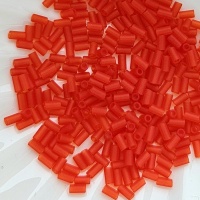 Стеклярус Япония Bugle Toho №5F, Lt.Siam Ruby красный матовый, 3мм, 4гр