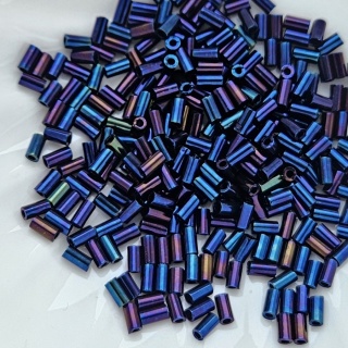 Стеклярус Тохо Bugle Toho №82, Metallic Nebula, 3мм, 4гр
