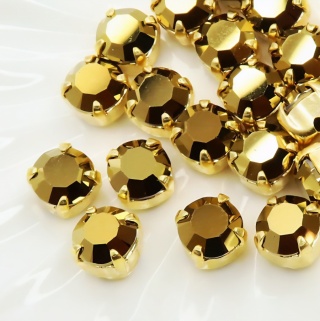 Шатон Crystal DF Monte Carlo+gold, 6мм, 1шт