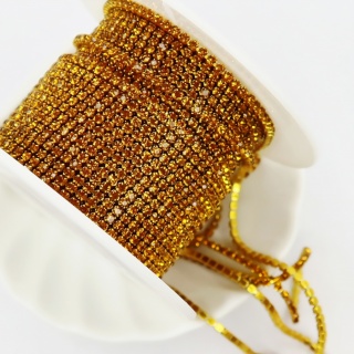 Стразовая цепь Топаз, Topaz , ss4 (1,4мм)