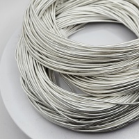 Канитель жeсткая для вышивания белое серебро, White Silver, 1,4мм, 70см