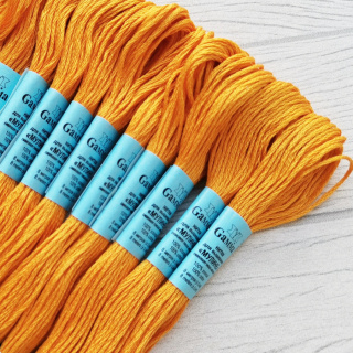 Нитки для вышивания мулине "Gamma" двойной мерсеризации, цвет 0105, Светло-оранжевый