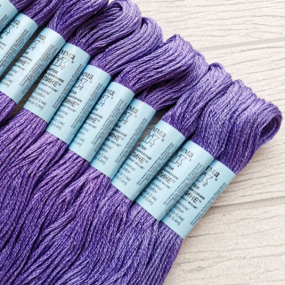 Нитки для вышивания мулине "Gamma" двойной мерсеризации, цвет  0079, Фиолетовый