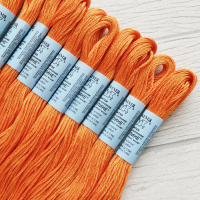 Нитки для вышивания мулине "Gamma" двойной мерсеризации, цвет   0107, Оранжевый